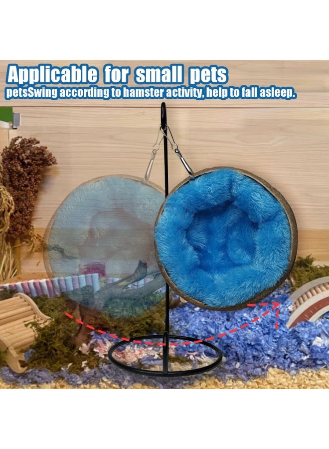 سونسر مخبأ جوز الهند للهامستر، منزل طبيعي من قشور جوز الهند الخام مع وسادة دافئة، ديكور لموطن الحيوانات الصغيرة، قفص جوز الهند المعلق، إكسسوارات للهامستر القزم، الجربوع، الفئران الطائرة - Image 5