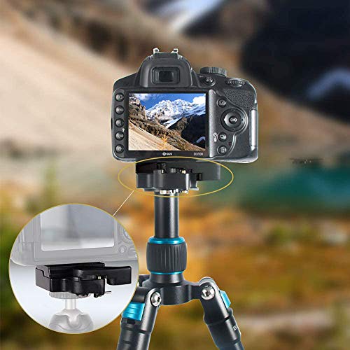 UTEBIT 323 RC2 Tripod Quick Release Plate, Metal Rapid Connect Adapter with 1/4" and 3/8" Camera Screw Tripod Mount Plate for Manfrotto 200pl-14 Rc2 Camera Tripod Head (Black - Image 4