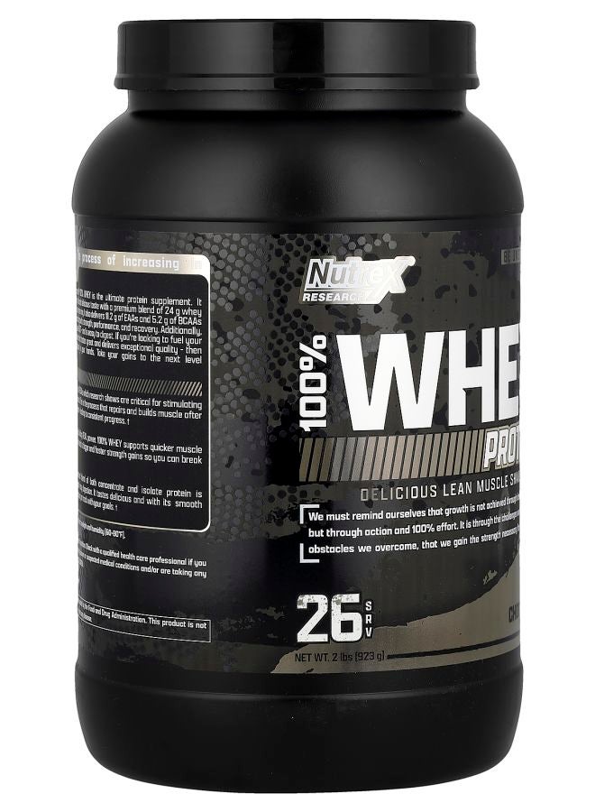 Nutrex Research 100% Whey Protein Chocolate 2 lbs (923 g ) - Image 2