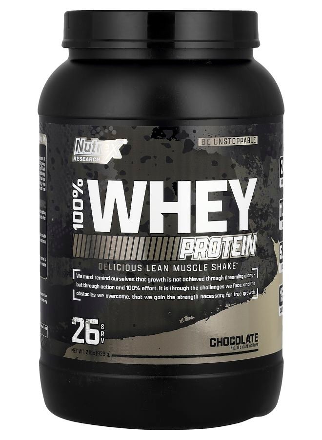 Nutrex Research 100% Whey Protein Chocolate 2 lbs (923 g ) - Image 1