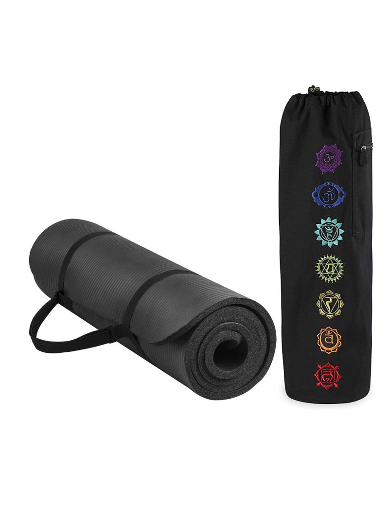 MERCH 7 Chakras Embroidered Yoga Bag With Yoga Mat - Enable Your Path Towards Yogic Lifestlye - Image 1
