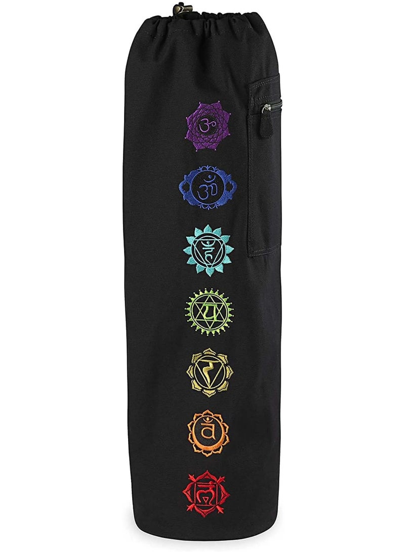 MERCH 7 Chakras Embroidered Yoga Bag With Yoga Mat - Enable Your Path Towards Yogic Lifestlye - Image 3