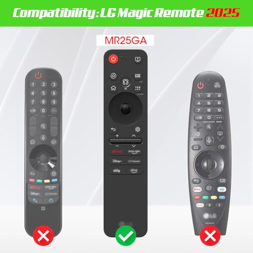 Winceed Silicone Case for LG MR25GA Remote Control [Anti-Slip] Protective Cover for MR25GA Magic Remote Compatible with 2025 LG OLED Smart TV Series Remote (Glow Green) - Image 2