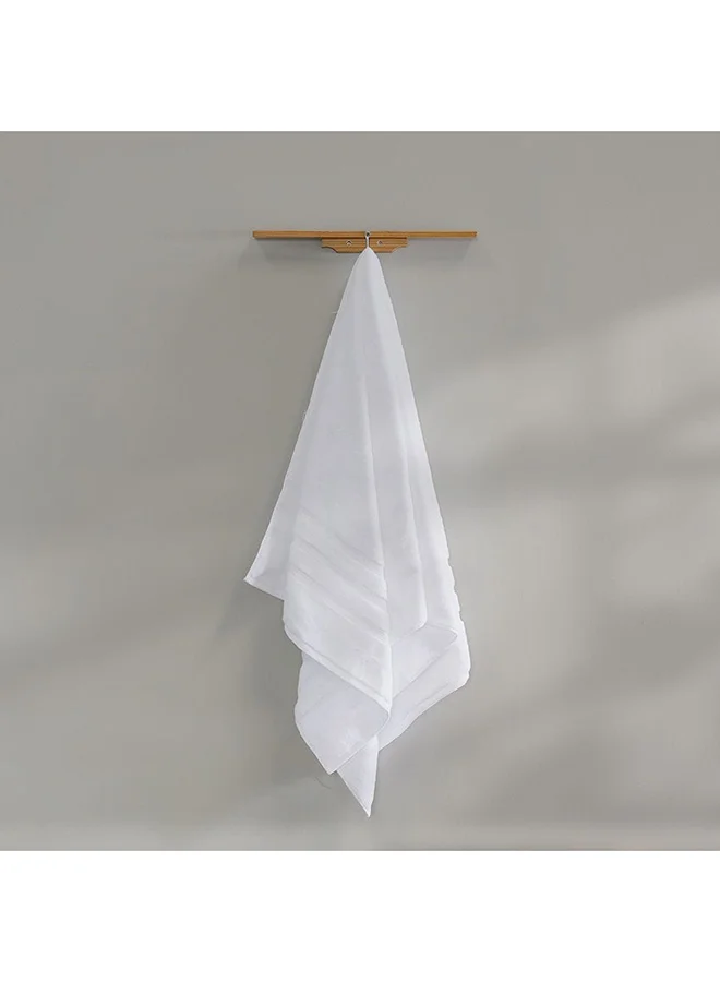 DANUBE HOME Danube Home Flossy Advance Bath Sheet 100% Cotton 650 gsm Quick Dry Plush Bathsheet Ultra Soft Highly Absorbent Daily Usage Towels For Bathroom L 84 x W 165 Cm-White