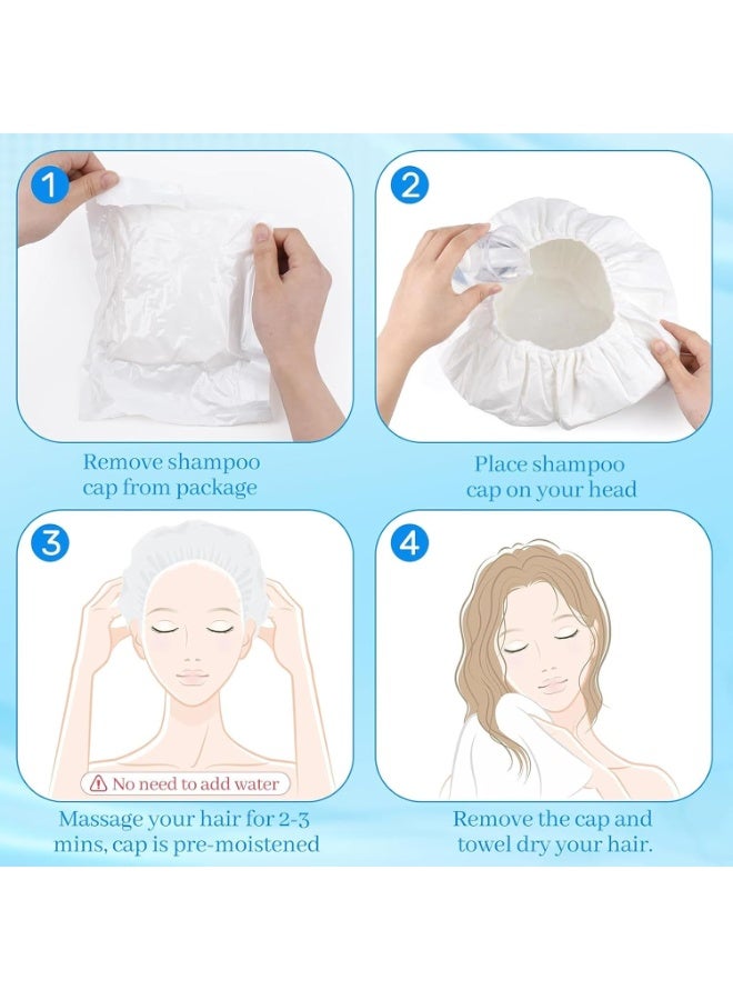 No Water Hair Washing Cap - Waterless Shower Caps with Shampoo and Conditioner - Disposable Rinse Free Wash Aids - Ideal for Elderly and Disabled - Pack of 6 - Image 2