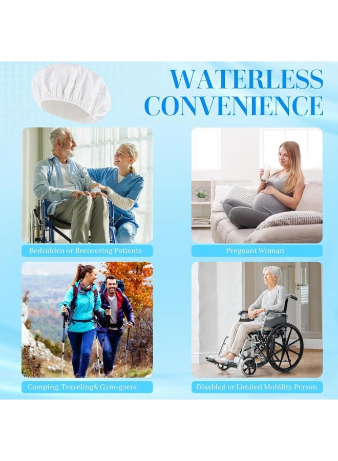 No Water Hair Washing Cap - Waterless Shower Caps with Shampoo and Conditioner - Disposable Rinse Free Wash Aids - Ideal for Elderly and Disabled - Pack of 6 - Image 3