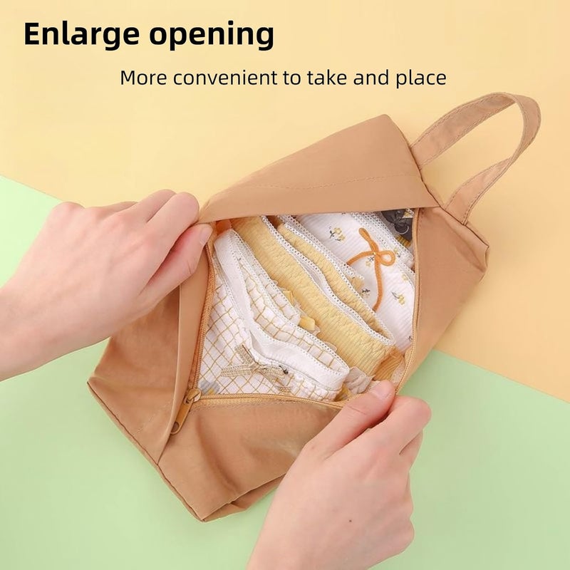 JDLYEVER Travel Underwear Bag 3-Piece Set, Large-Capacity Portable Travel Organizer, Foldable Socks Underwear Storage Bag, Portable Washcloth Cosmetic Bag, Towels, Toiletries, Makeup (grey) - Image 3
