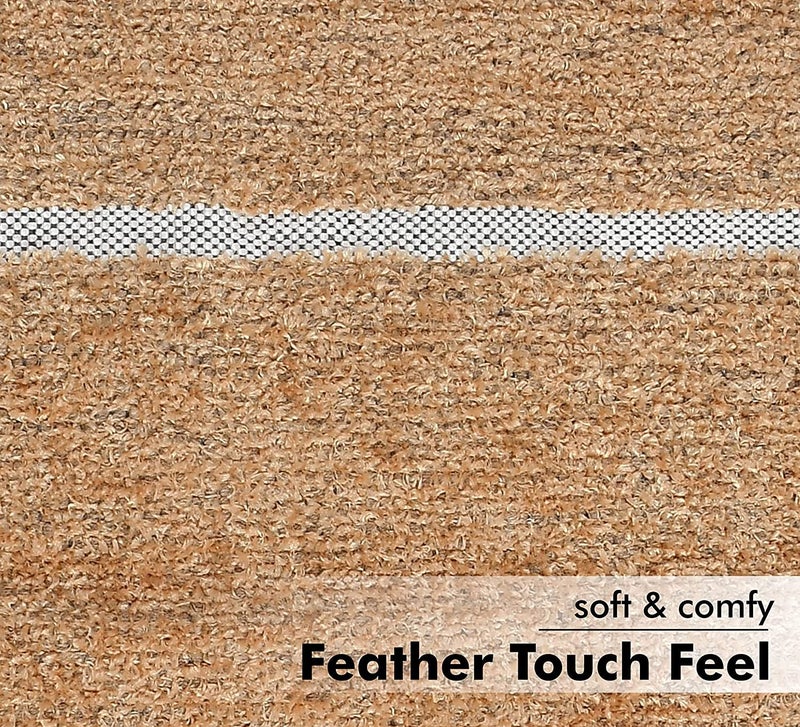 GLOY Home® Cotton & Polyester Feather Touch Sofa Cover for L Shape Sofa Cover, Guest Room Sofa Cover (3 Seater, Beige)  - Image 4