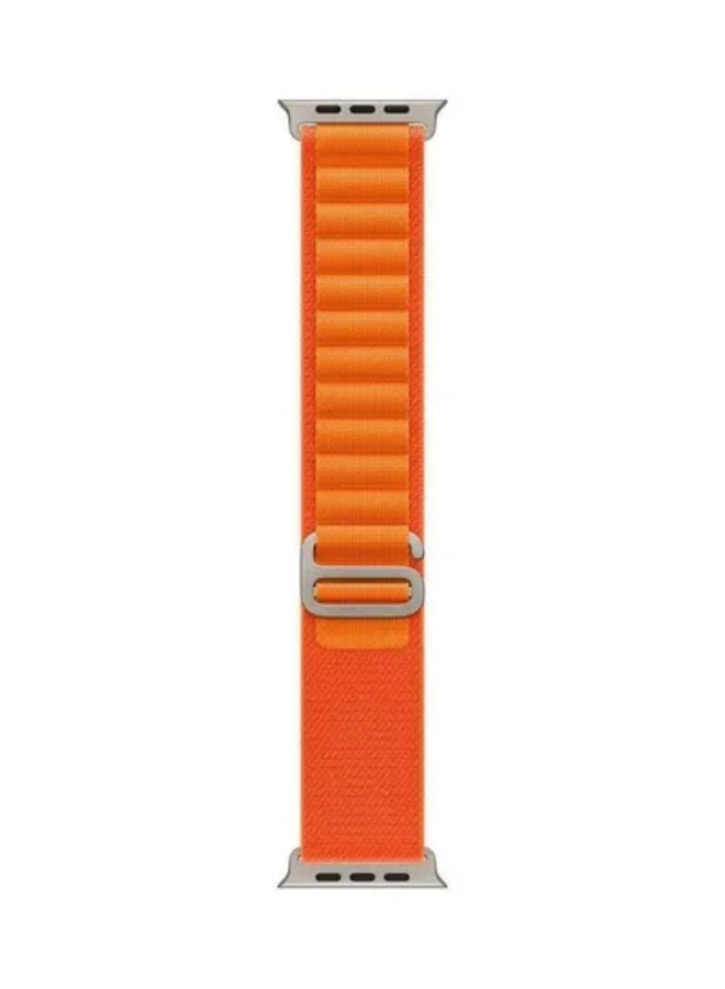 SHOPI Nylon Compatible with Apple Watch Bands 49mm, Soft and Breathable Nylon G-hook Loop Buckle Watch Strap, Suitable for Apple watch Ultra Series 8 (Orange) Adjustable Size  - Image 3