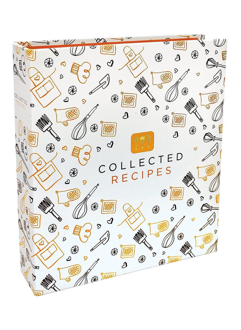 Better Kitchen Products Better Kitchen Products Recipe Binder 85 x 95 3 Ring Binder Organizer Set with 50 Page Protectors 100 4 x 6 Recipe Cards  12 Category Divider Tabs Black  Gold Montage Design 
