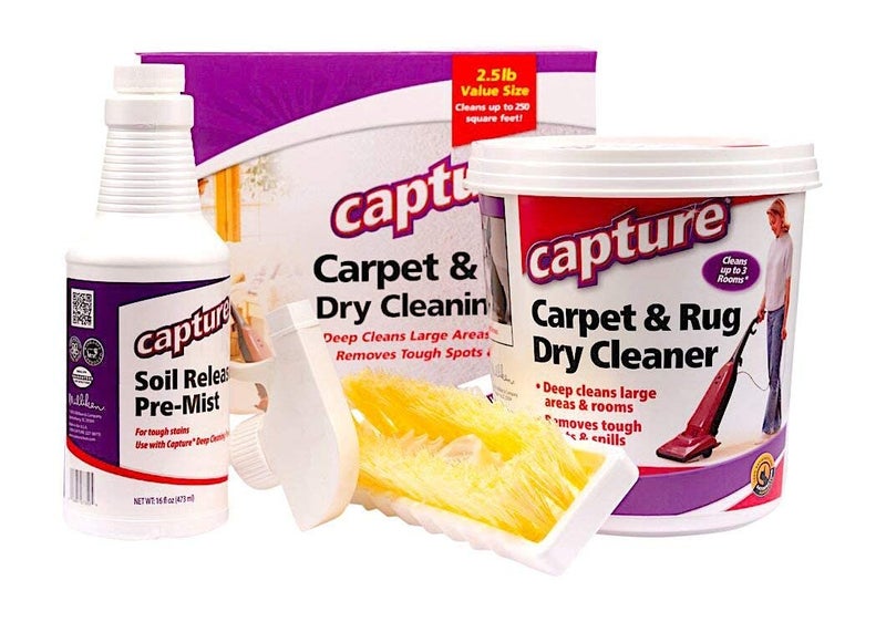 Capture Capture Carpet Total Care Kit 250 - Home Couch and Upholstery, Car Rug, Dogs & Cats Pet Carpet Cleaner Solution - Strength Odor Eliminator, Stains Spot Remover, Non Liquid & No Harsh Chemical  - Image 1