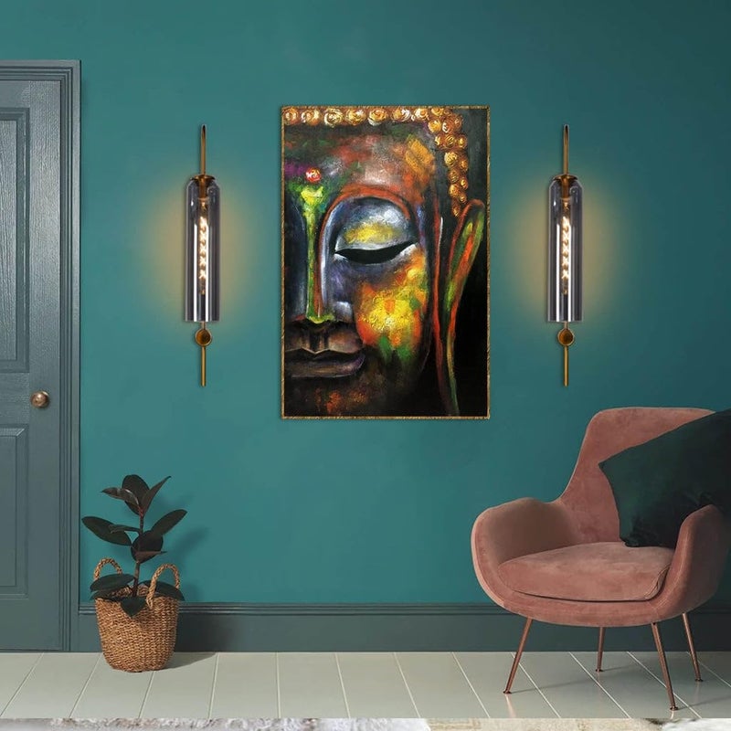 Harold Electricals Antique Indoor Wall Sconce Manere Smoke Black Glass Wall Light for Living Room Bedroom Dining Area Caf Bar Restaurant Home Dcor Golden Metal Bulb Included - Image 5