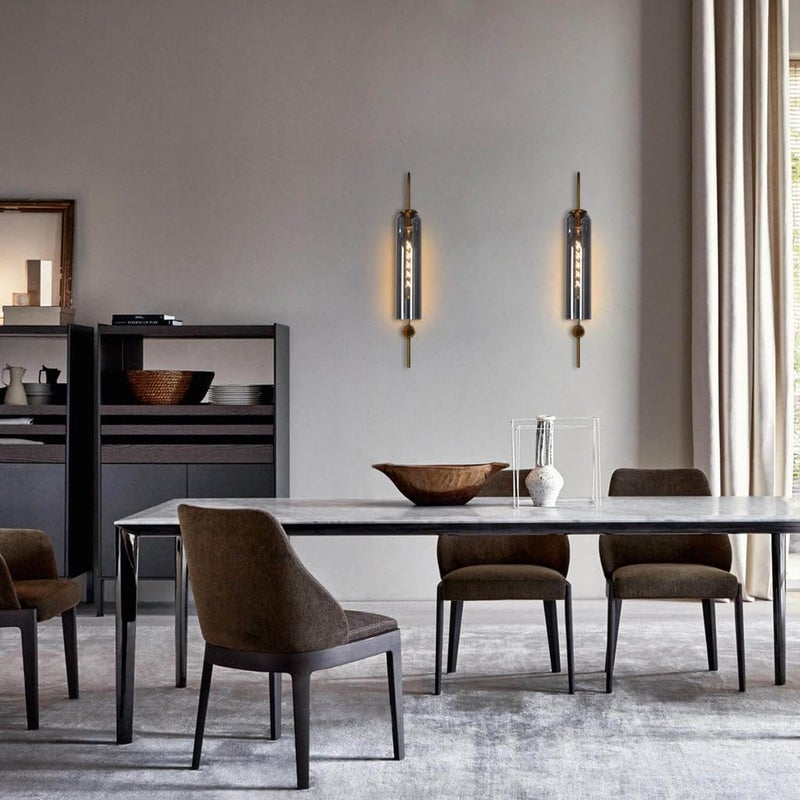 Harold Electricals Antique Indoor Wall Sconce Manere Smoke Black Glass Wall Light for Living Room Bedroom Dining Area Caf Bar Restaurant Home Dcor Golden Metal Bulb Included - Image 3