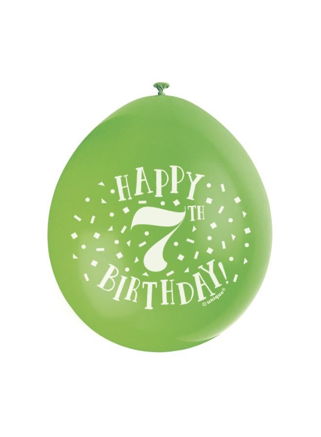 Unique 9" Happy 7Th Birthday Balloons - Image 4