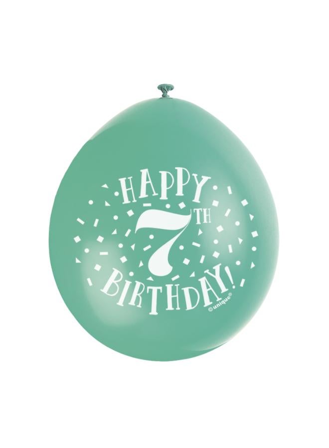 Unique 9" Happy 7Th Birthday Balloons - Image 2