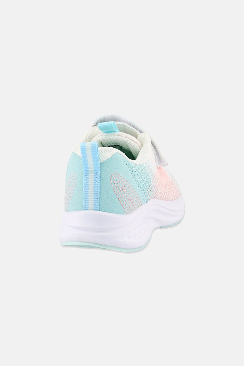 RBX Toddlers Girl Brand Logo Velcro Closure Running Shoes, White - Image 2