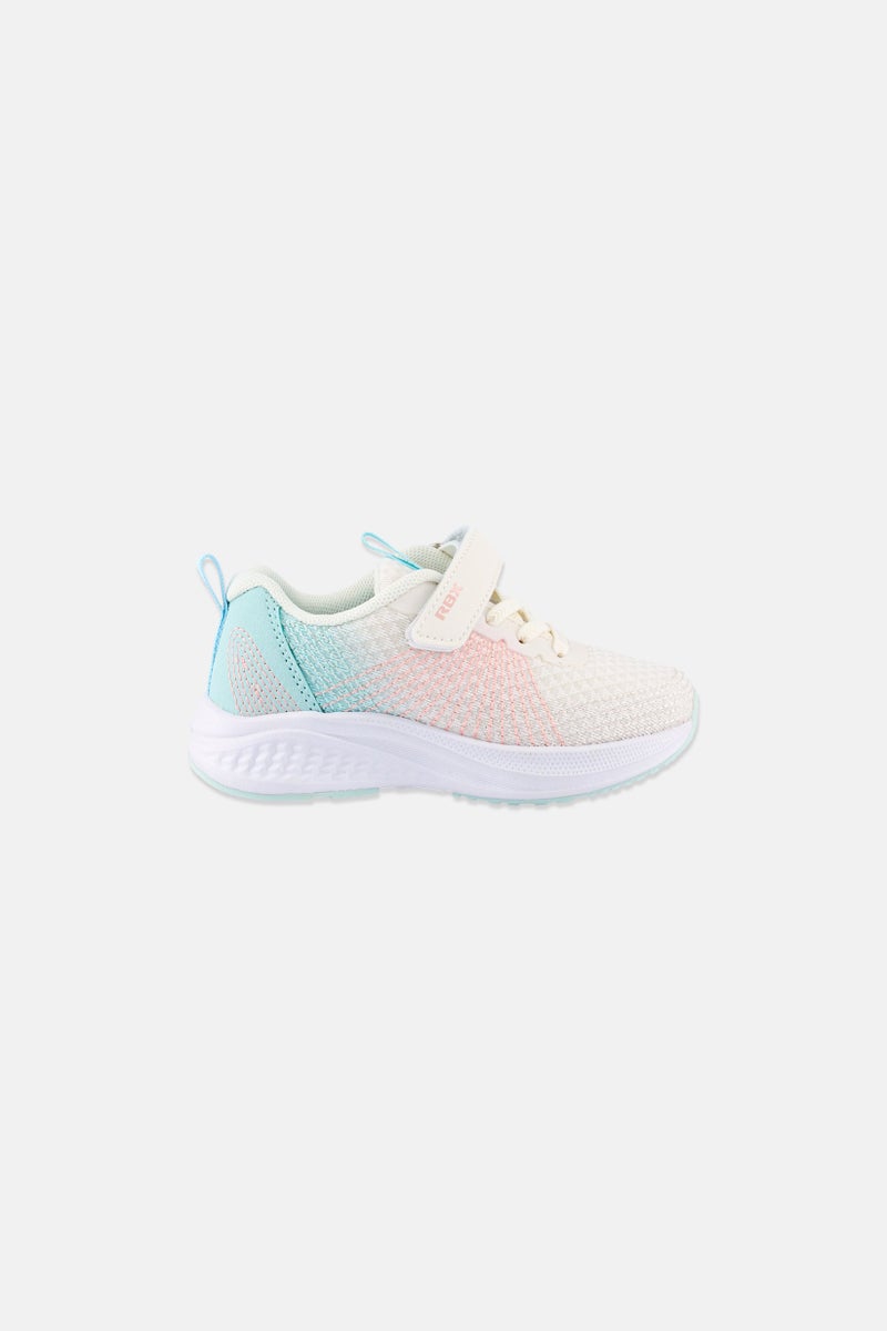 RBX Toddlers Girl Brand Logo Velcro Closure Running Shoes, White - Image 3
