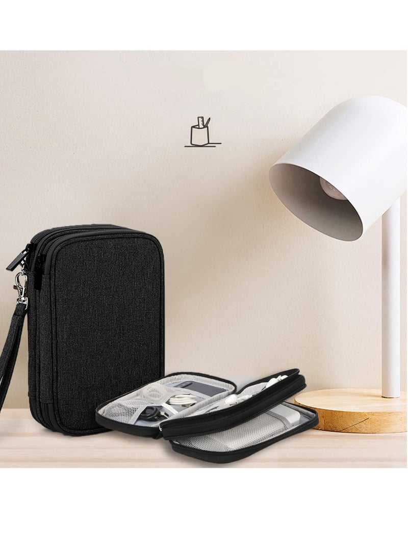 erorex Portable Cable Electronic Accessories Storage Bag Travel Gear Bag Organizer for Usb Power Bank Sd Card Charging Cable Earphone Adapters or Camera Accessories - Image 1