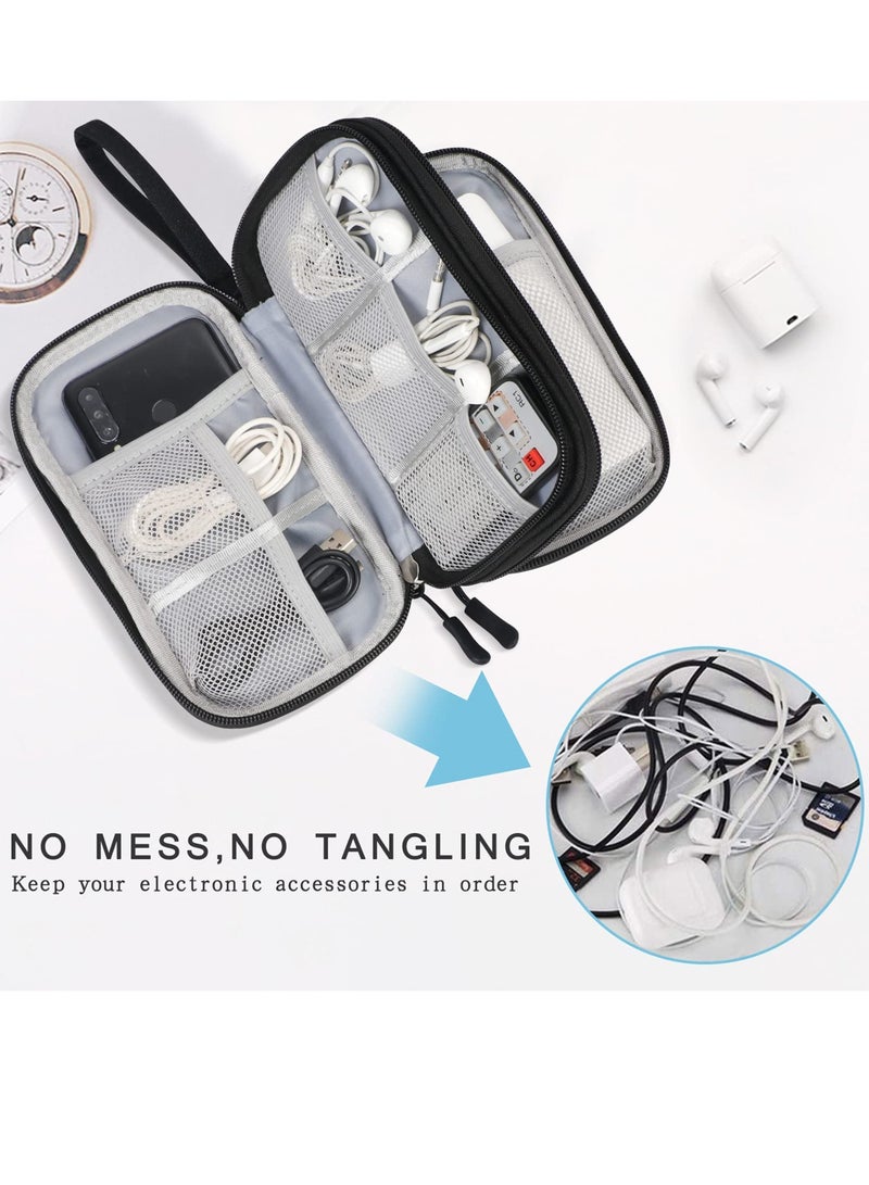 erorex Portable Cable Electronic Accessories Storage Bag Travel Gear Bag Organizer for Usb Power Bank Sd Card Charging Cable Earphone Adapters or Camera Accessories - Image 4