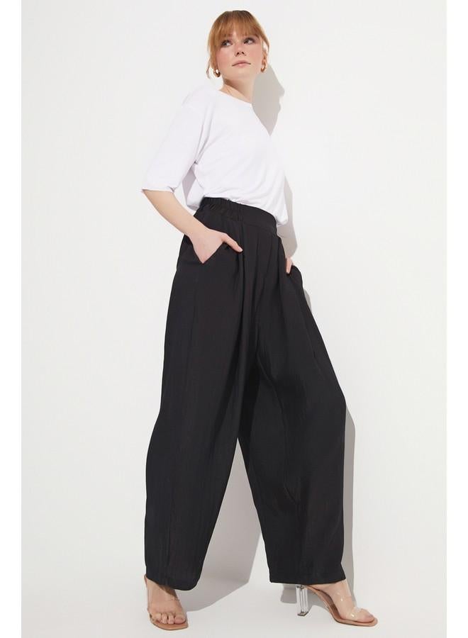 جون بنطلون جينز بخصر مطاطي أسود - Image 3