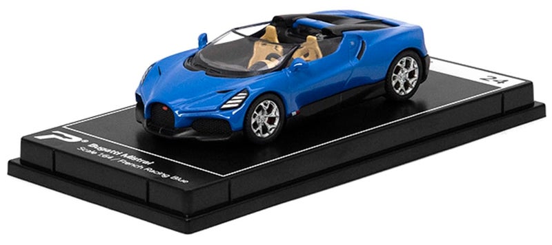PosterCars 164 Scale Bugatti Mistral French Racing Blue Hypercar League Collection No24