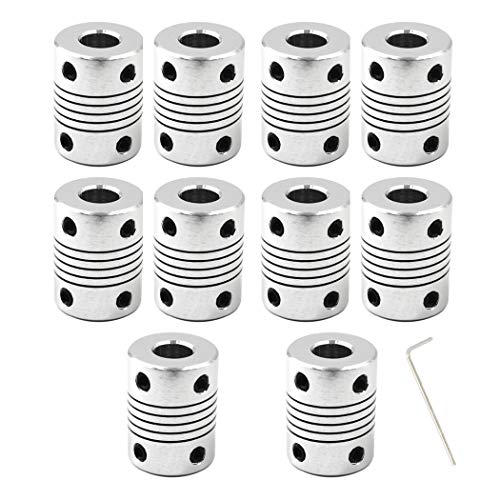 SeeRaphee Beam Coupling Flexible Coupling 6mm to 8mm Shaft Coupler for 3D Printer and CNC Machine-Length 25mm Diameter 19mm 10PCS - Image 1
