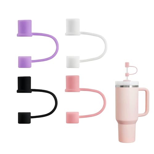 Flavizo 4 Pcs Silicone Straw Cap – Reusable Cover for Stanley 14|20|30|40|64 Oz Cup, Dustproof Leakproof Sipper Accessory, Stylish Tumbler Lid Attachment - Image 1
