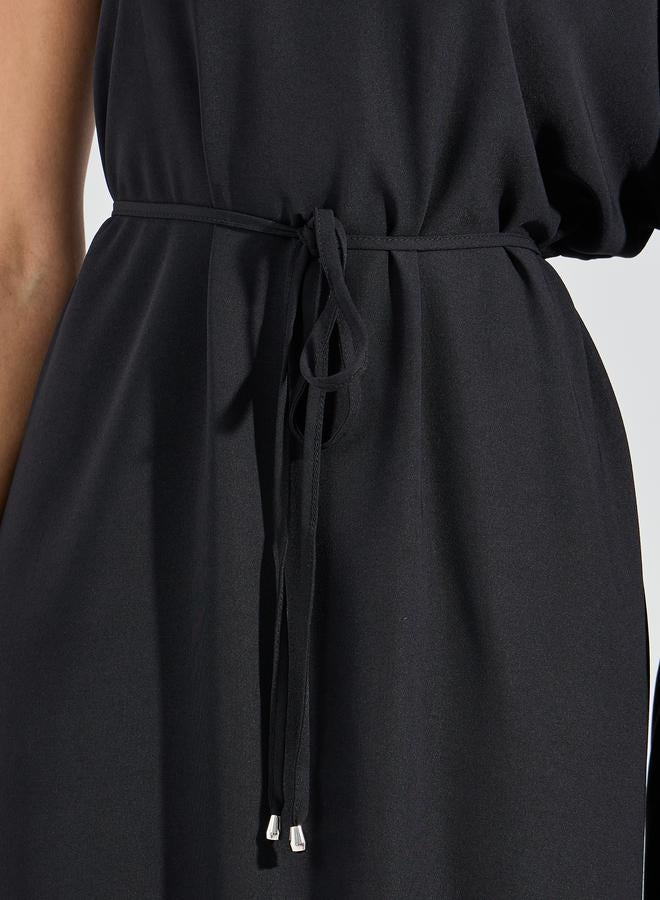 Styli Solid One Shoulder  Maxi Dress  - Image 3
