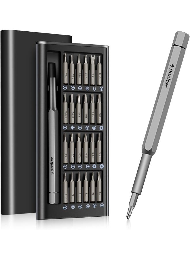 Poaker 24-In Precision Screwdriver Set Mini Magnetic Tool Kit For Electronics Phones Tablets - Image 1