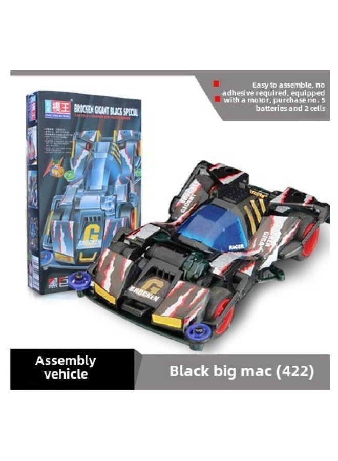 Assembled Four-wheel Drive Superstar Model King Charge War God Devil Commander Whirlwind Charge Youth Science And Education Racing Model-Color:Model King Black Big Mac