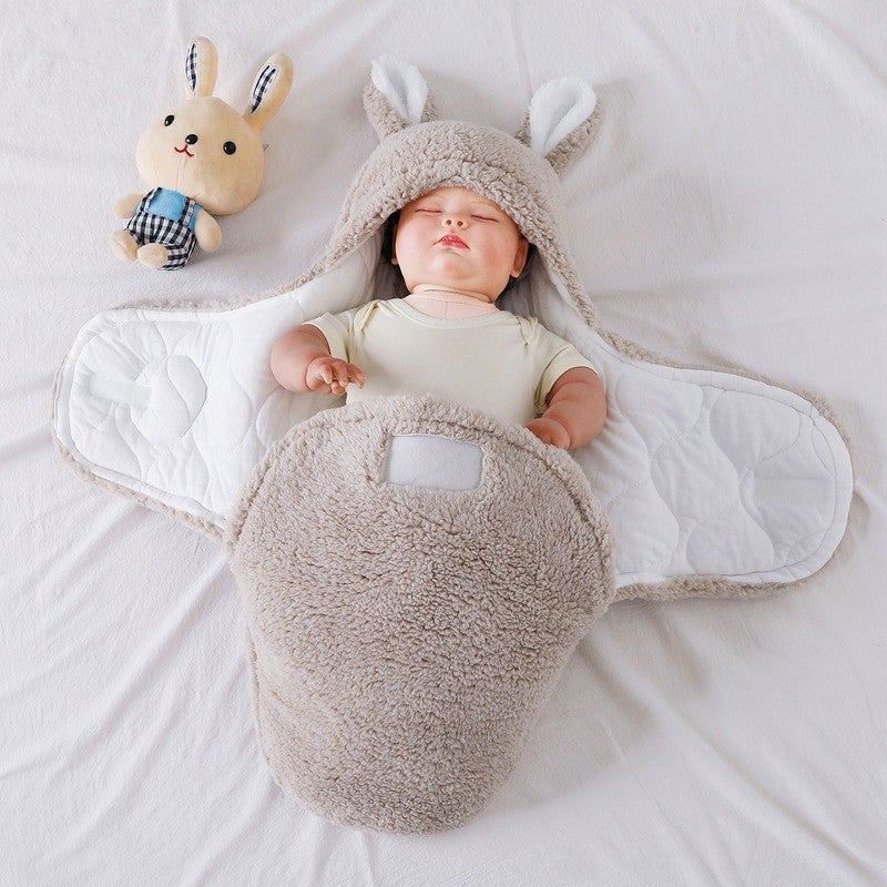 Baby Blanket, Baby Lamb Velvet Sleeping Bag, Anti-Jump Born Swaddle, Newborn Blanket, Close-Fitting Supplies - Image 5