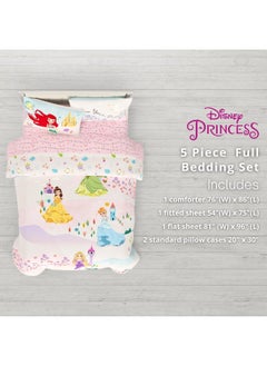 Franco Franco Disney Princess Kids Bedding Super Soft & Cozy Comforter and Sheet Set, Full  - Image 3