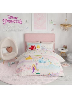 Franco Franco Disney Princess Kids Bedding Super Soft & Cozy Comforter and Sheet Set, Full  - Image 2