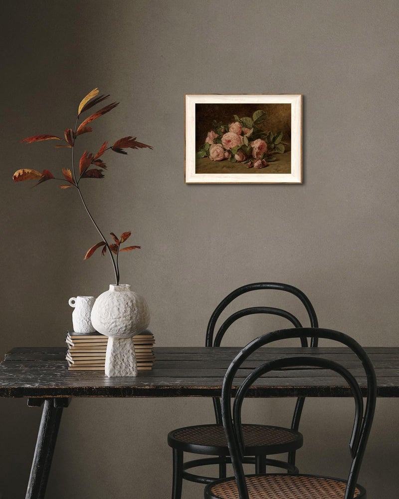 KISSFOX Framed Wall Art Vintage Wall Decor Rose Canvas Art Flowers Pictures Antique Paintings Moody Artwork For Living Room Bedroom Bathroom Kitchen - Image 2