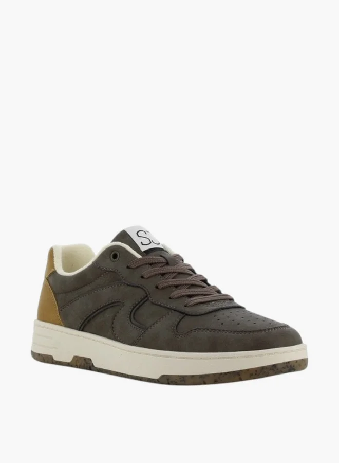 اس جي SJ Men's Panelled Sneakers with Lace-Up Closure - 637592-U54