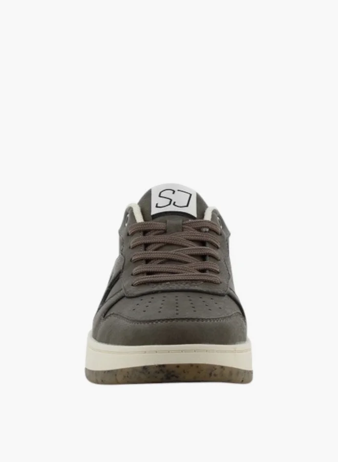 SJ SJ Men's Panelled Sneakers with Lace-Up Closure - 637592-U54