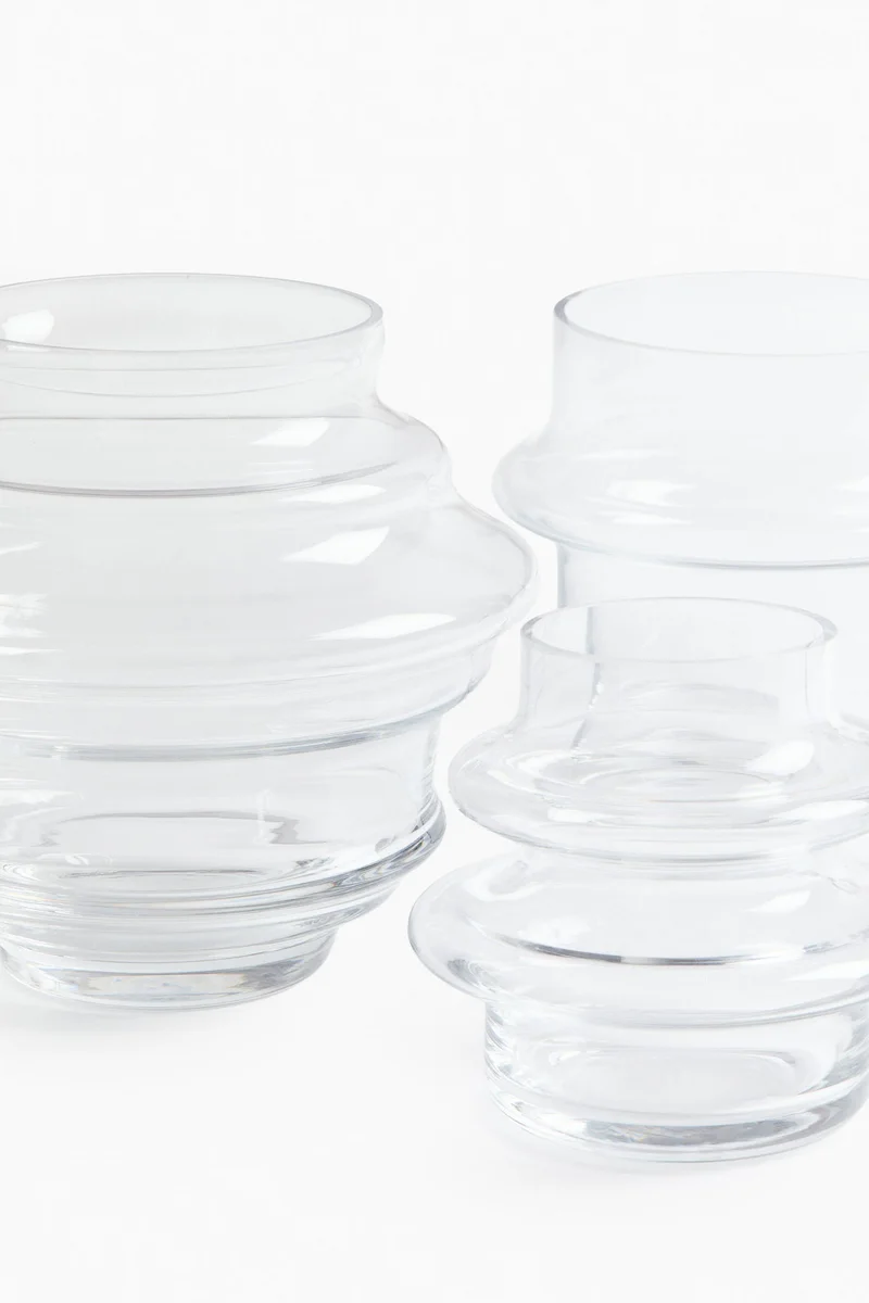 H&M Wide tiered glass vase