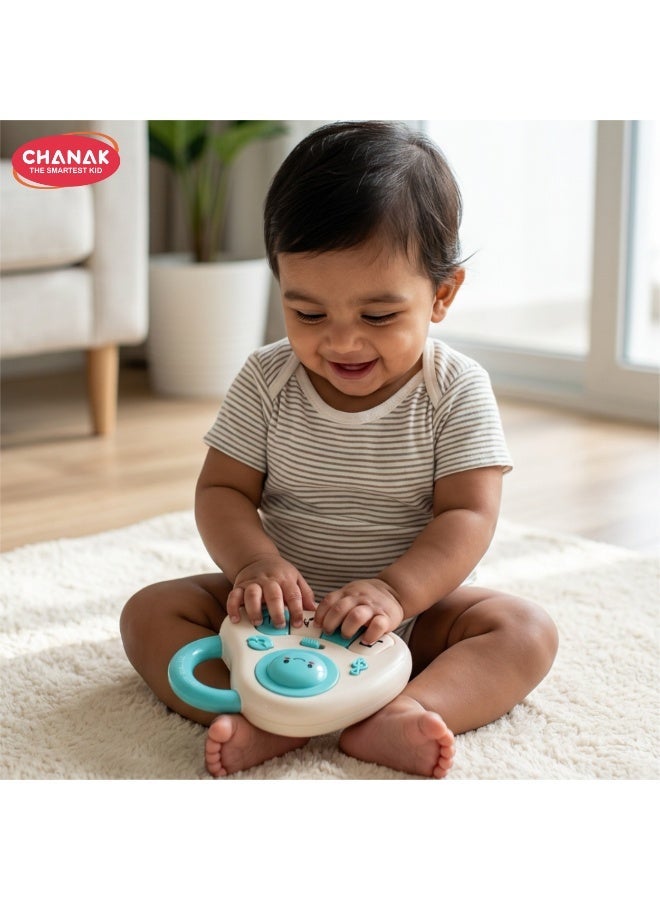 Chanak Baby Piano Musical Infant Toy 4 Key Nodes with 31 Music melodies includes Learning numbers & shapes, Flashing Lights Early Learning Baby Tiny Tunes For Boys Girls, Age 6 to 12 months (Color As Per Availability) - Image 1