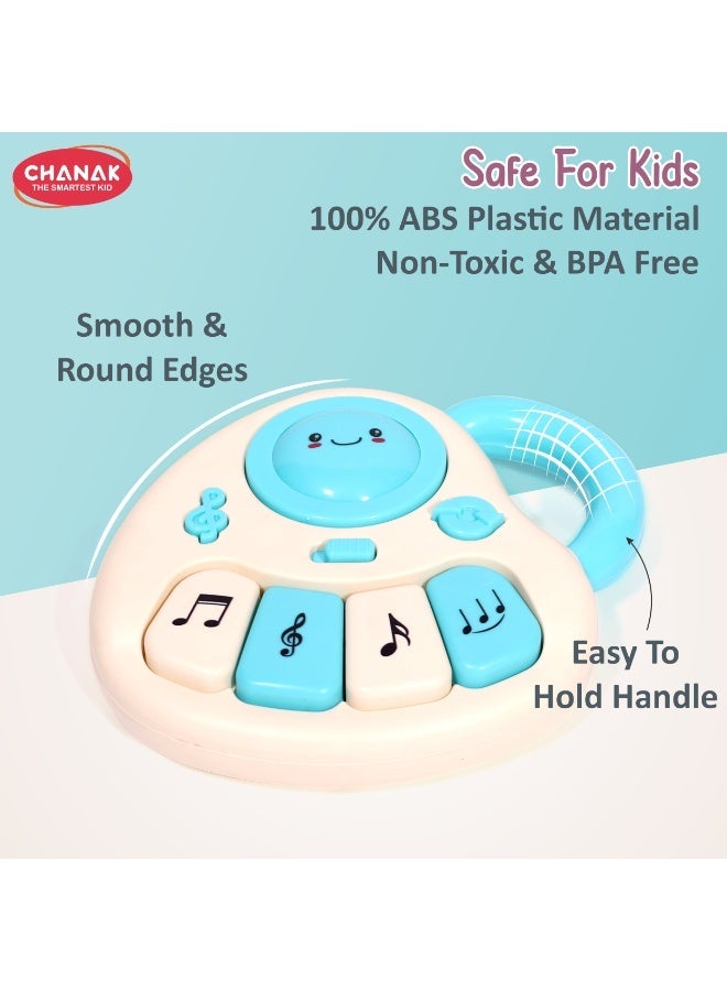 Chanak Baby Piano Musical Infant Toy 4 Key Nodes with 31 Music melodies includes Learning numbers & shapes, Flashing Lights Early Learning Baby Tiny Tunes For Boys Girls, Age 6 to 12 months (Color As Per Availability) - Image 4