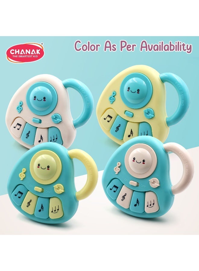 Chanak Baby Piano Musical Infant Toy 4 Key Nodes with 31 Music melodies includes Learning numbers & shapes, Flashing Lights Early Learning Baby Tiny Tunes For Boys Girls, Age 6 to 12 months (Color As Per Availability) - Image 3