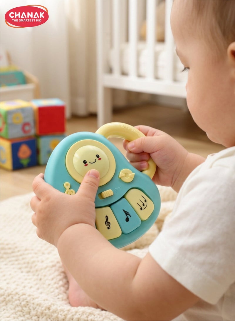 Chanak Baby Piano Musical Infant Toy 4 Key Nodes with 31 Music melodies includes Learning numbers & shapes, Flashing Lights Early Learning Baby Tiny Tunes For Boys Girls, Age 6 to 12 months (Color As Per Availability) - Image 1