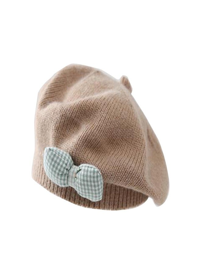 BIBABLYKE Cute Baby Girl Knitted Beret Soft & Comfortable Hat Stylish Infant Girl Beret Hat Perfect for Outdoor Activities Gift - Image 1