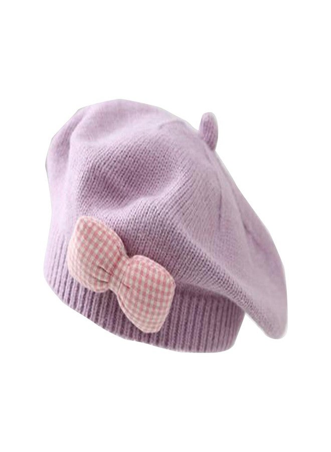 BIBABLYKE Cute Baby Girl Knitted Beret Soft & Comfortable Hat Stylish Infant Girl Beret Hat Perfect for Outdoor Activities Gift - Image 2