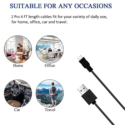 MYFON Micro USB Cable, 2 Pack [6FT, 6FT], Fast Charging Cable, High Speed Android Charging Cable, Android Phone Cable for Samsung Galaxy S7 Edge S6 S5 and More, Trustable - Image 2