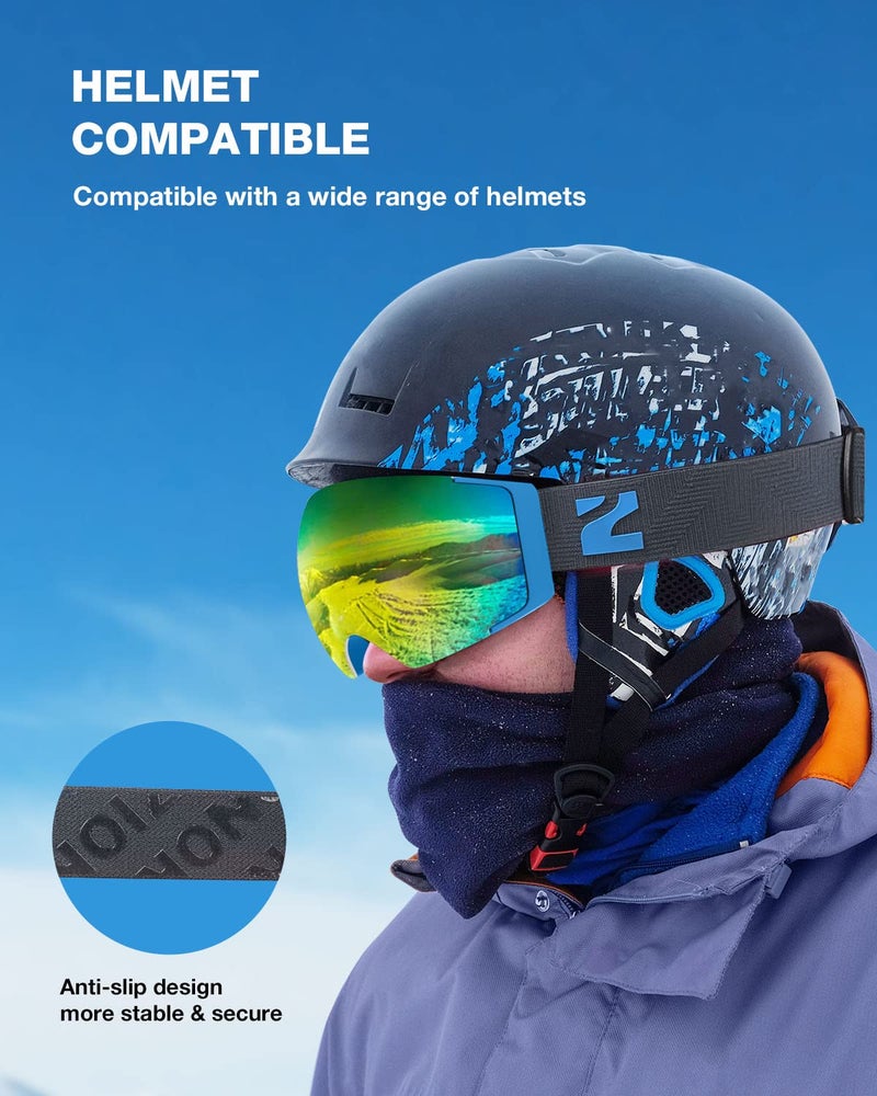ZIONOR X4 Ski Goggles Magnetic Lens - Snowboard Goggles for Men Women Adult - Snow Goggles Anti-fog UV Protection - Image 4