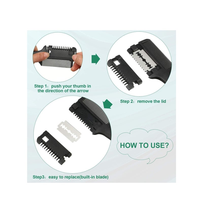 SOLARAE Razor Comb Hair Thinner Comb Hair Styling Razor Comb, Hair Cutter Razor Comb Cutting Scissors Double Sided Hair Styling Razor Comb Tool for Hair Cutting and Styling - Image 4