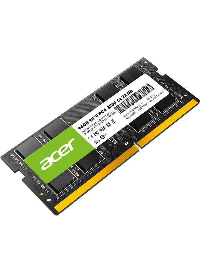 أيسر SD100 16GB DDR4 3200MHz SO-DIMM Laptop RAM, CL22, 1.2V, 260-Pin – BL.9BWWA.213 16 GB - Image 1