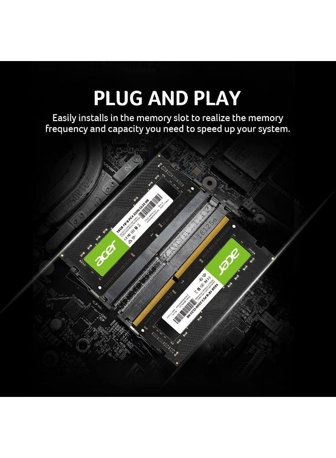 أيسر SD100 16GB DDR4 3200MHz SO-DIMM Laptop RAM, CL22, 1.2V, 260-Pin – BL.9BWWA.213 16 GB - Image 5