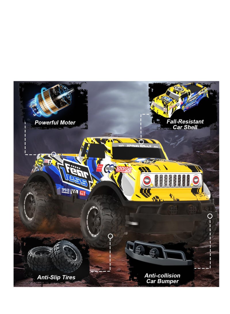AirYoung Remote Control Car, 1/24 Scale Model Racing Car Toys, RC Car for Kids and Boys with Cool Led Lights, Hobby RC Cars Toys Birthday Gifts for 3-8 Year Old Boys - Image 2