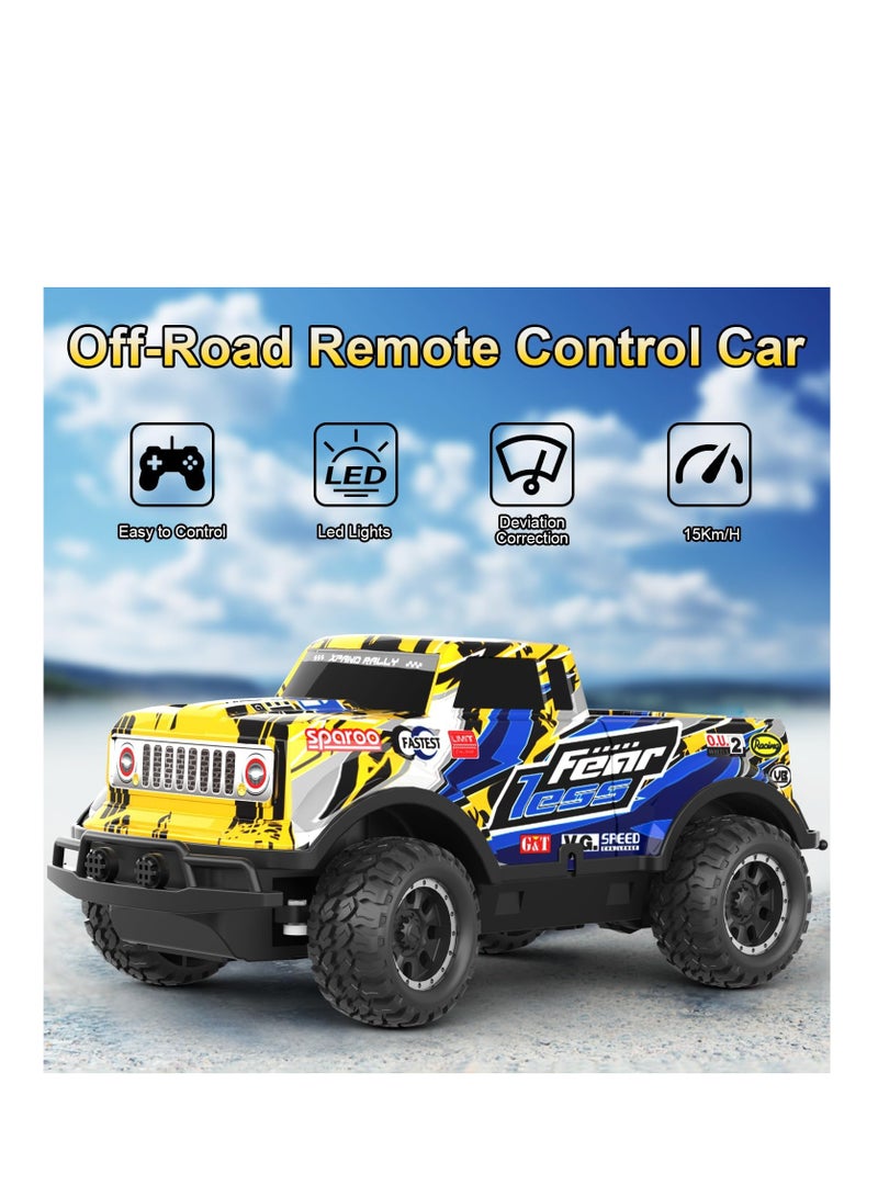 AirYoung Remote Control Car, 1/24 Scale Model Racing Car Toys, RC Car for Kids and Boys with Cool Led Lights, Hobby RC Cars Toys Birthday Gifts for 3-8 Year Old Boys - Image 3